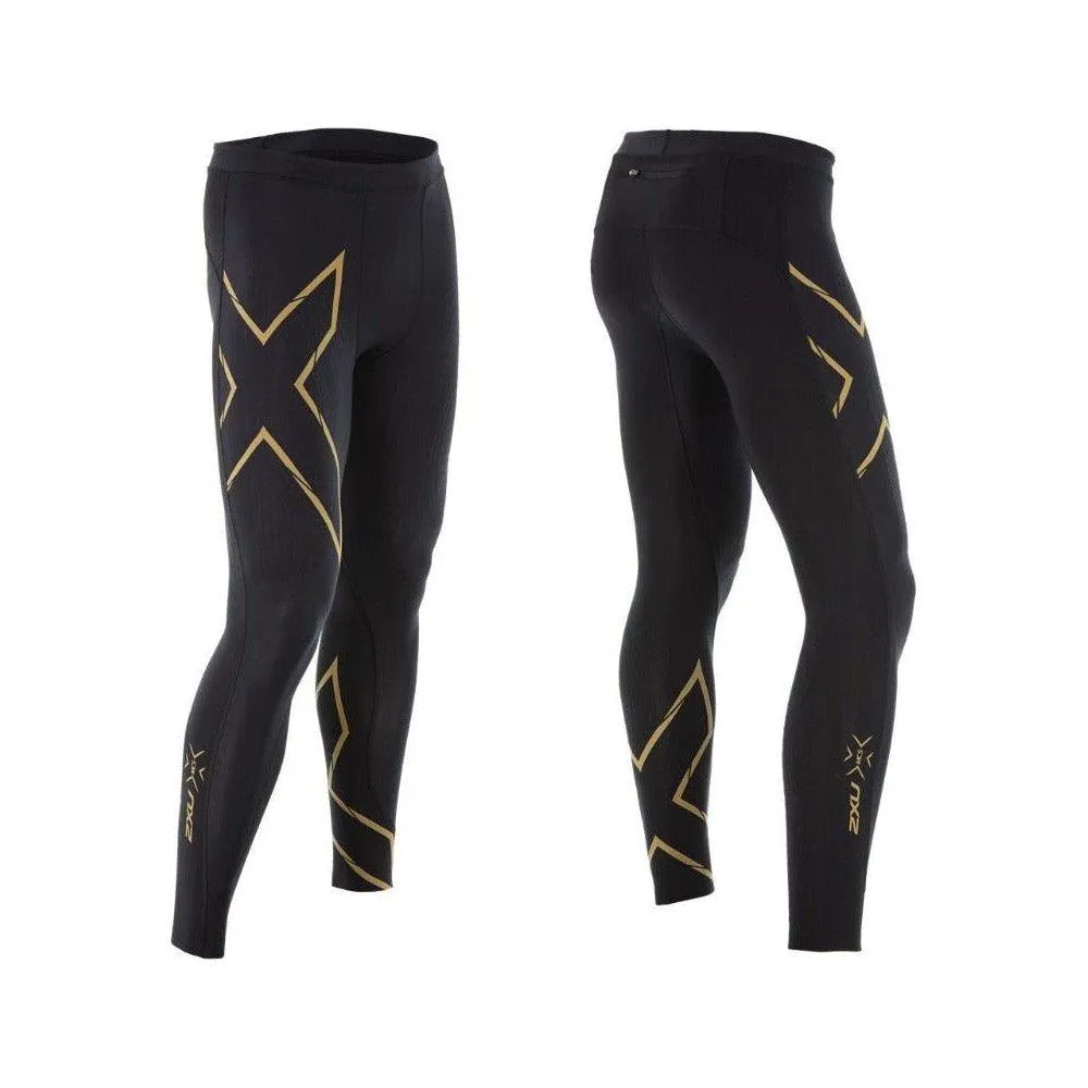2XU Men's Core Compression Running Tights - Black / Gold
