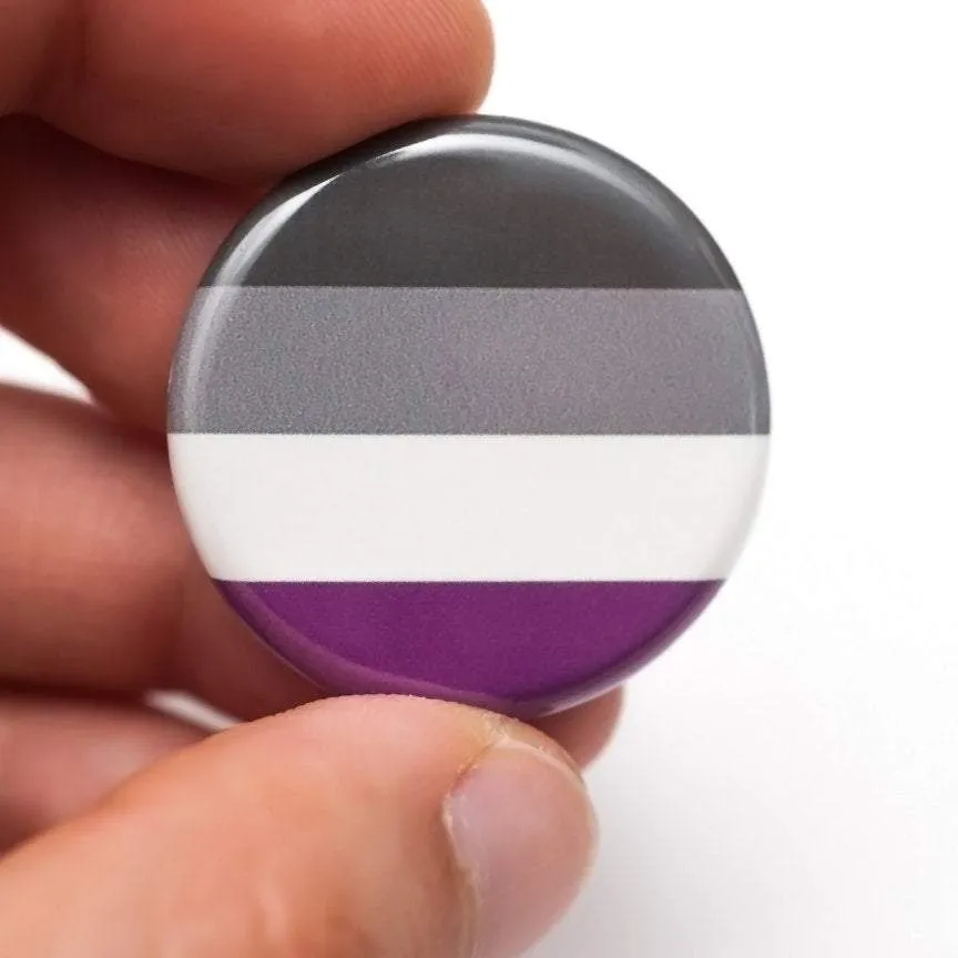 Asexual pride flag button