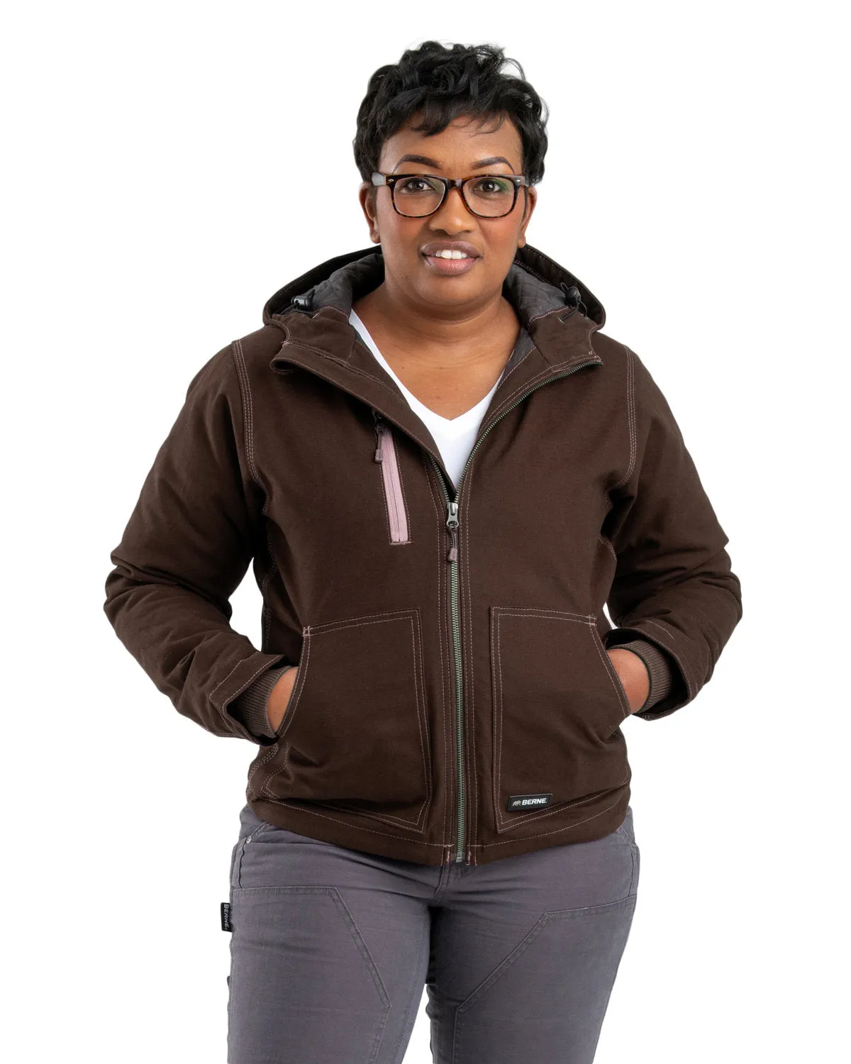 Berne Ladies' Softstone Modern Full-Zip Hooded Jacket