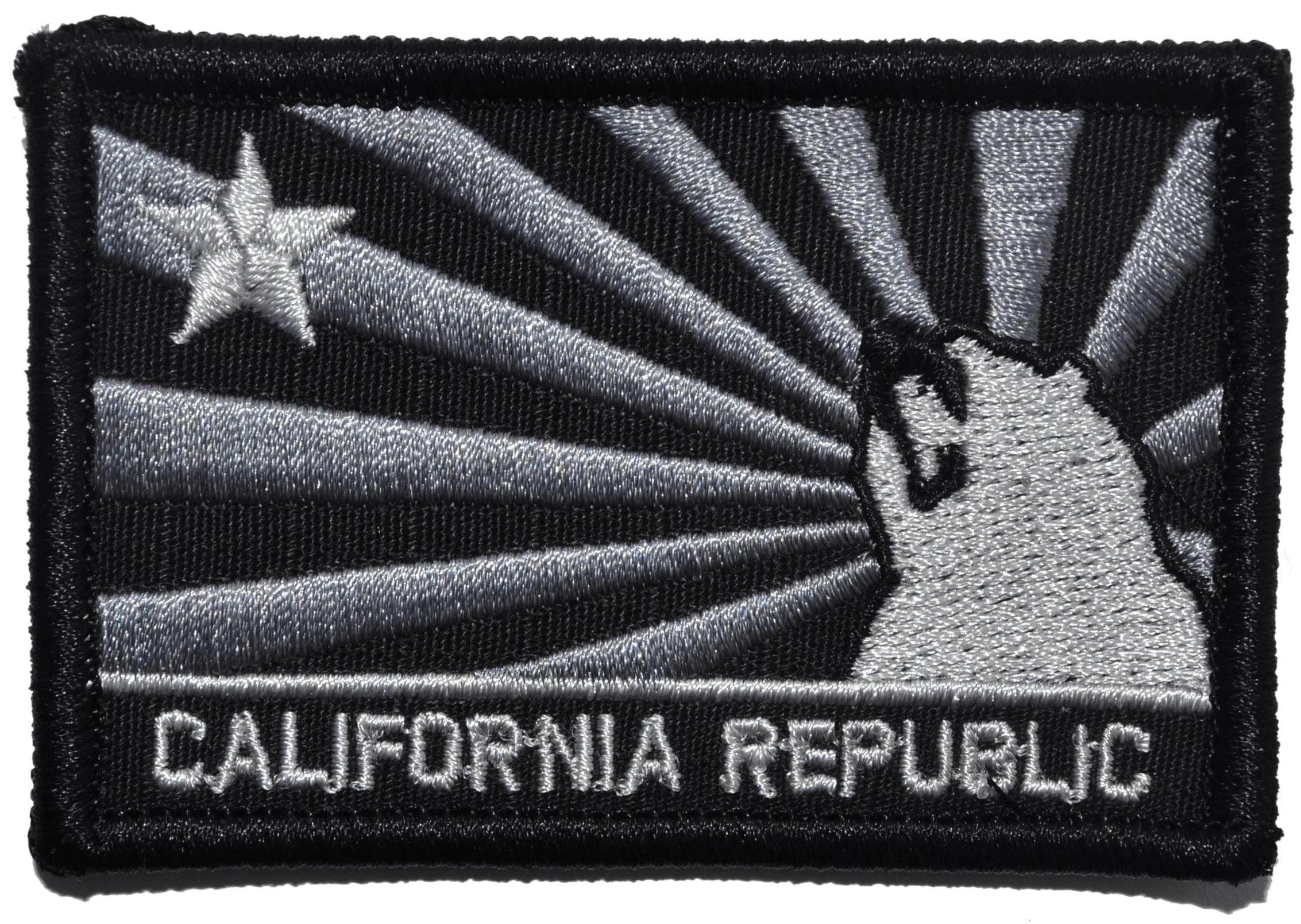 California Republic Sun Rays Flag - 2x3 Patch