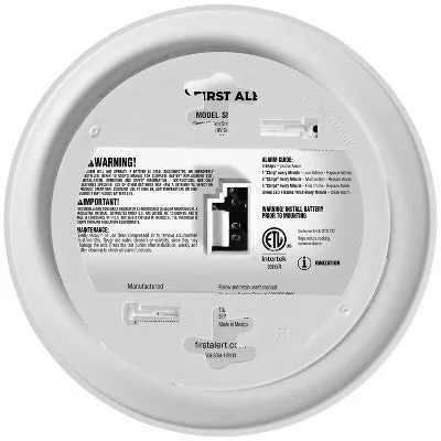First Alert Alarm Smoke DC SMI100 Clam 2pk Tray