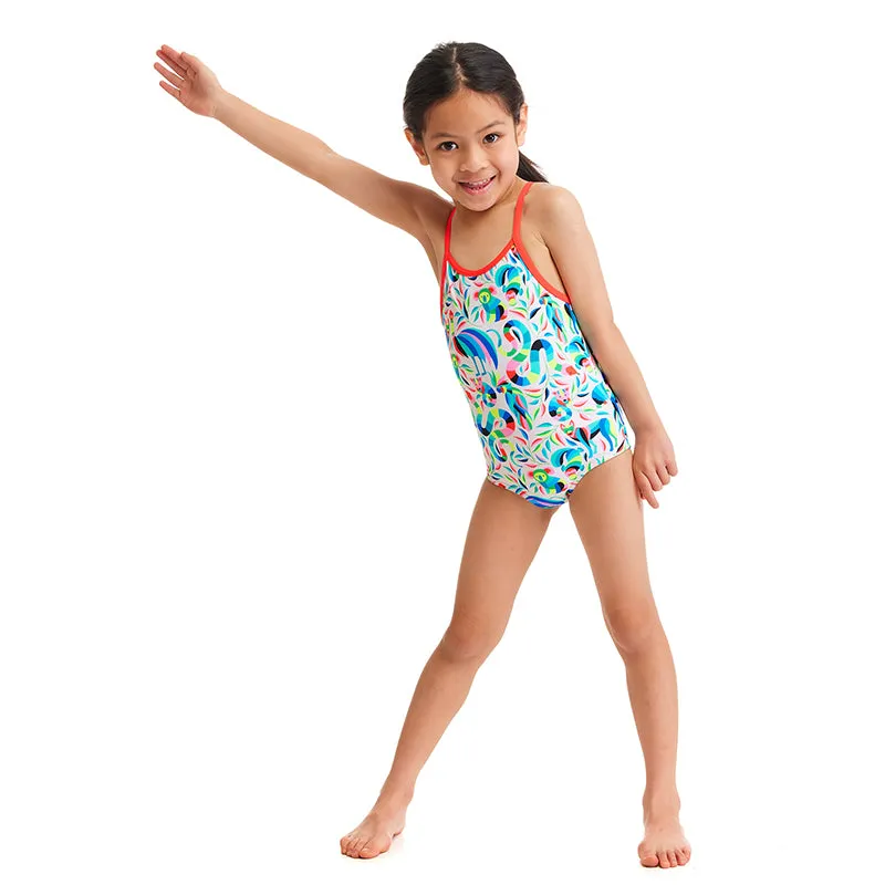 Funkita - Winter Woolies - Toddler Girl's Eco Printed One Piece