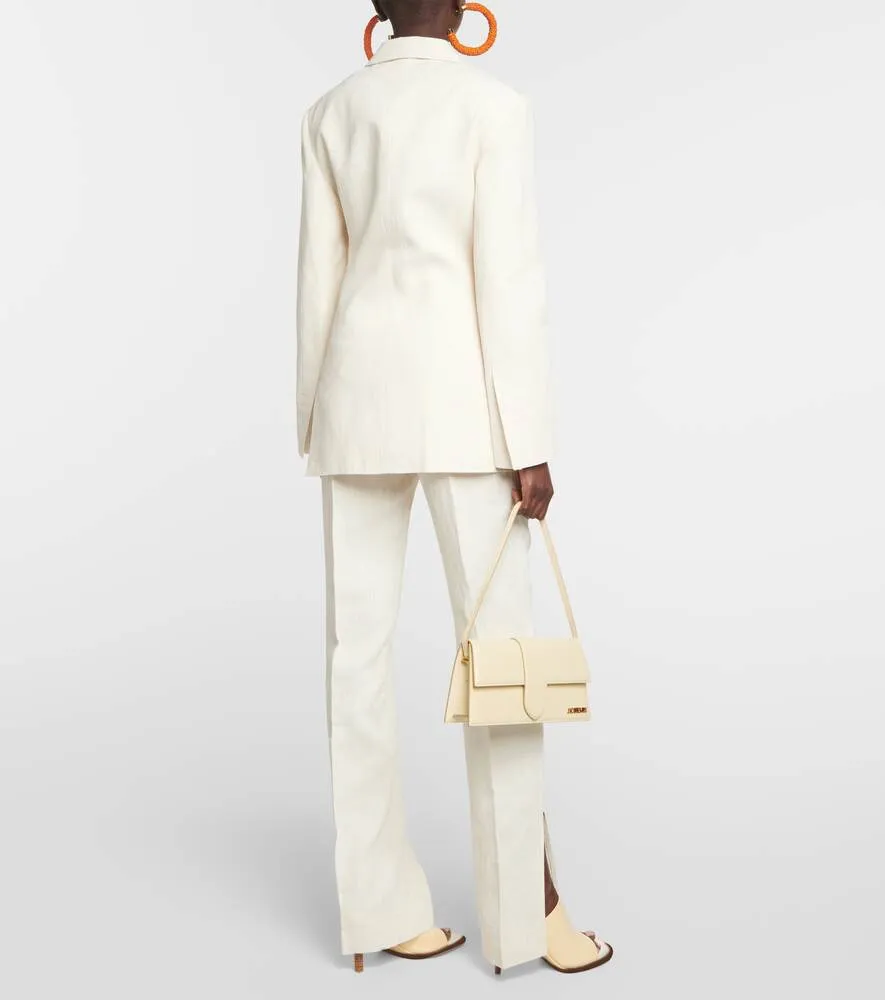 La Veste Tibau linen blend JACQUEMUS blazer, white
