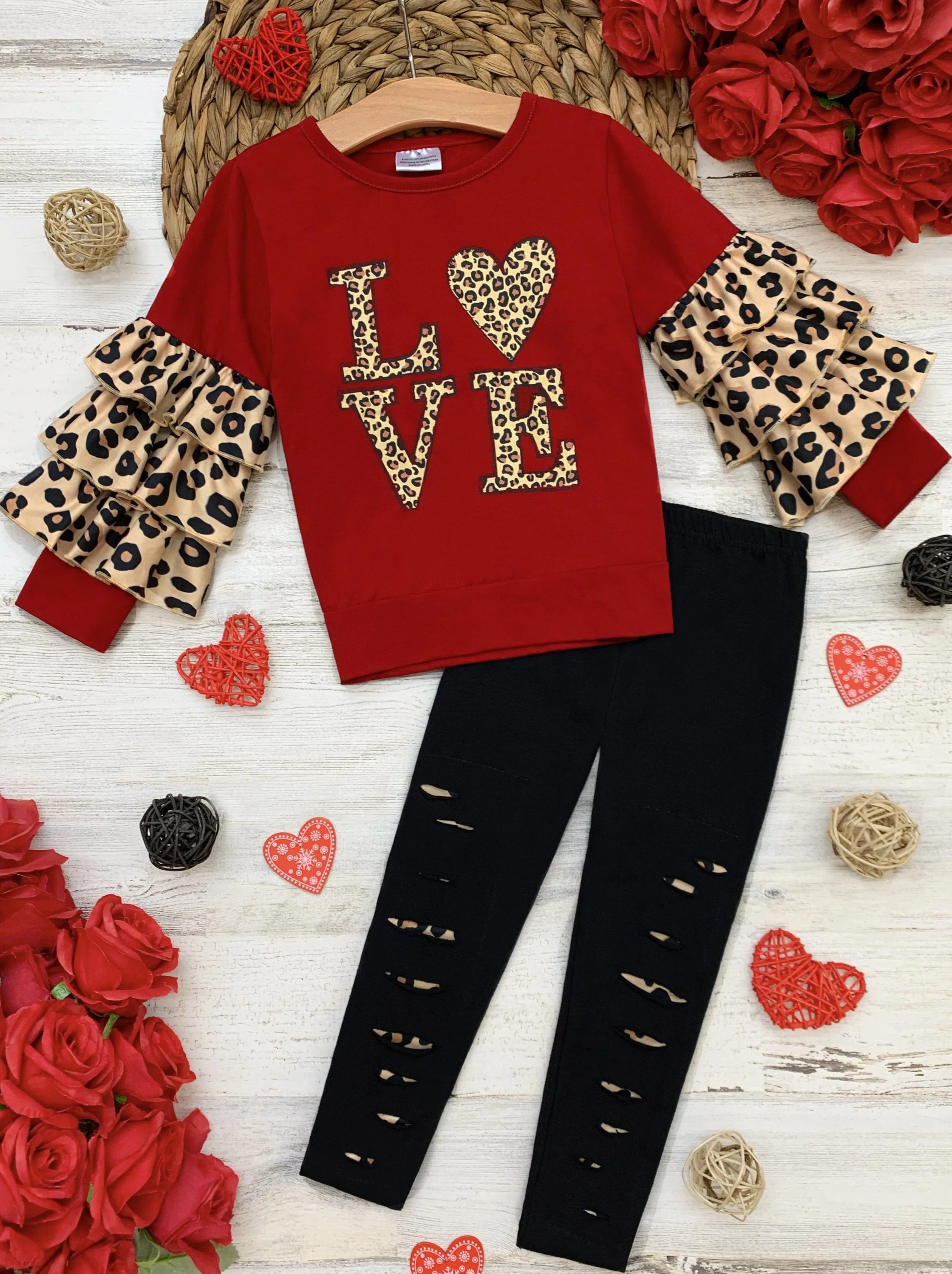 Love You Ripped Legging Set