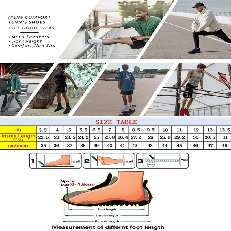 Men Running Shoes Lace up