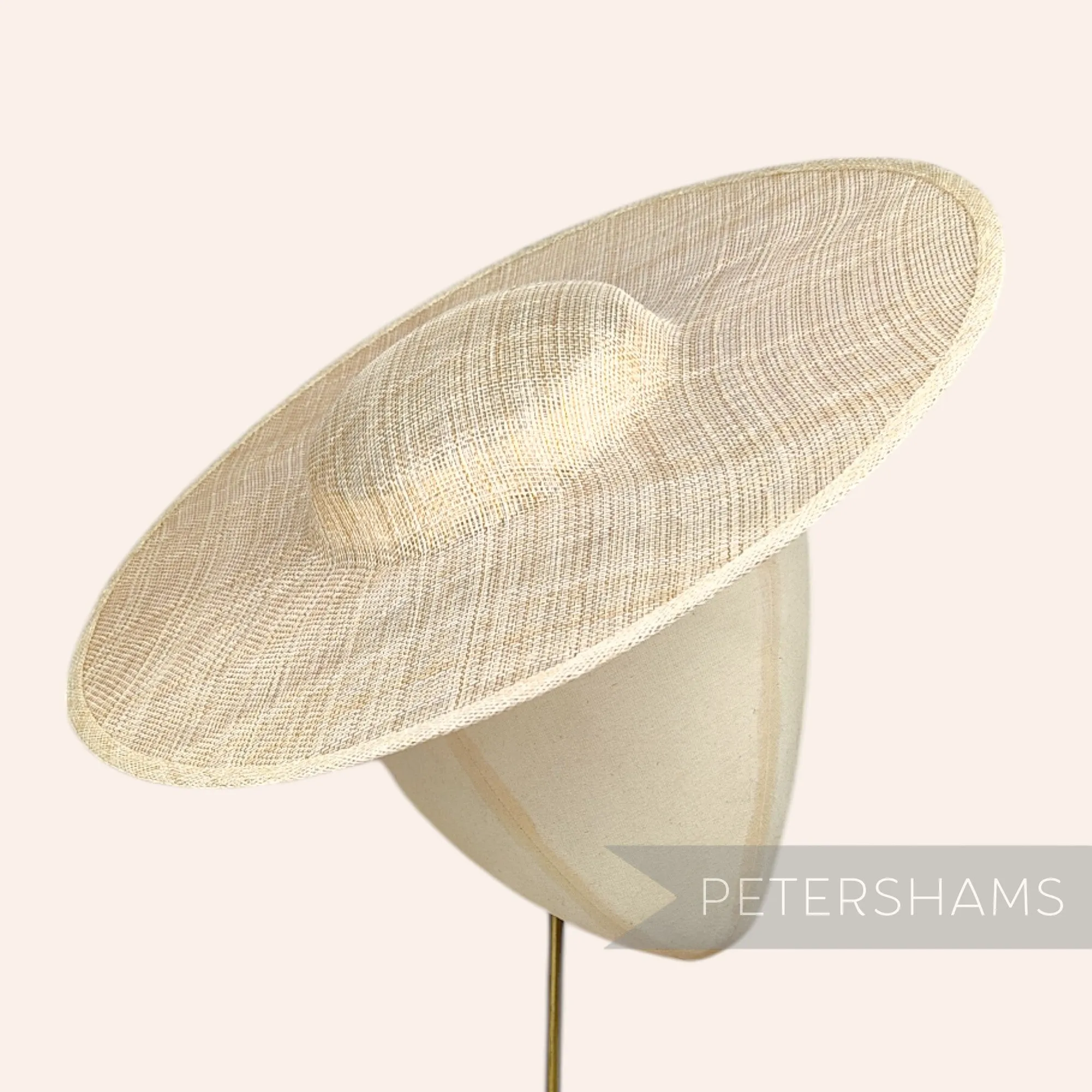 Metallic Lurex Sinamay Cartwheel Fascinator Hat Base