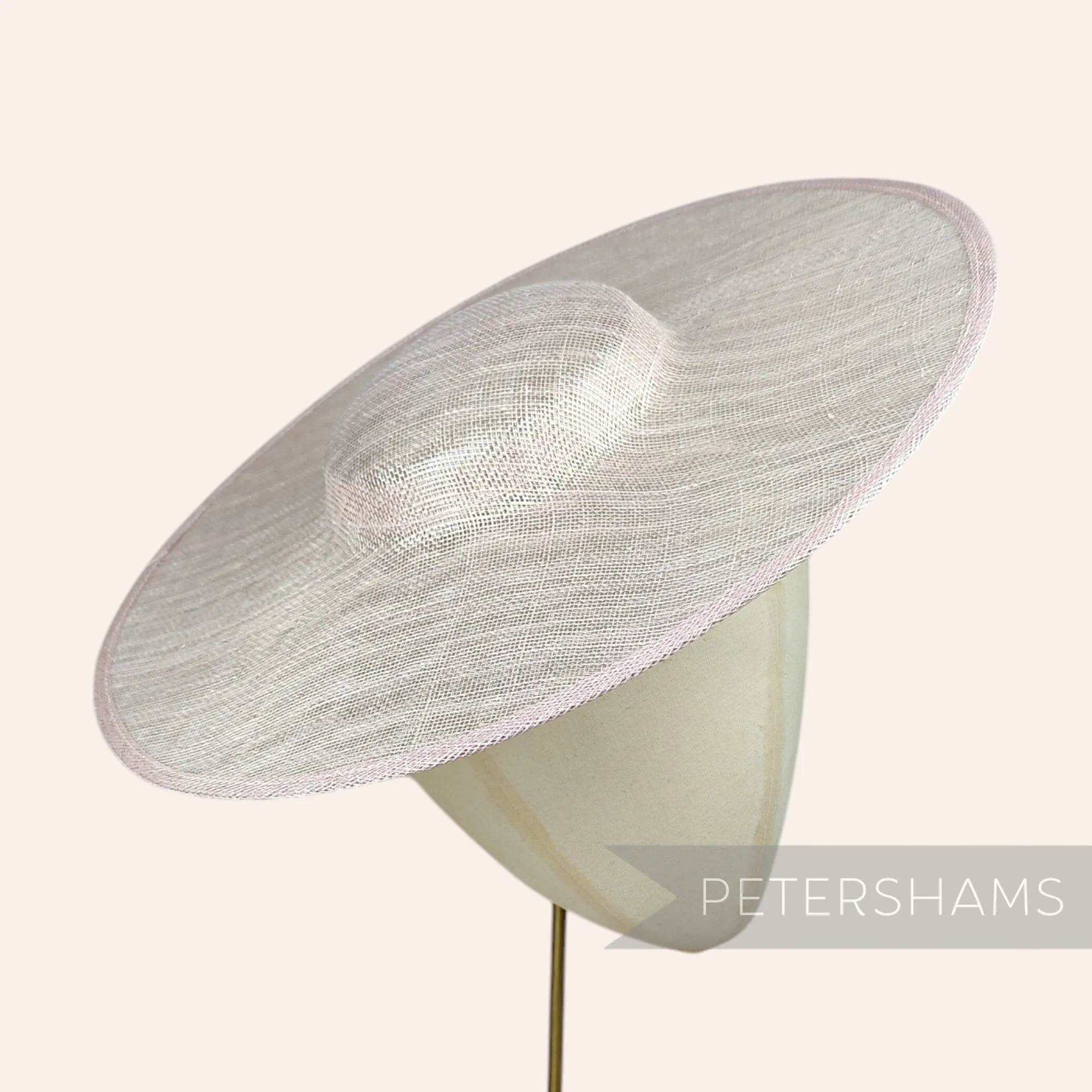 Metallic Lurex Sinamay Cartwheel Fascinator Hat Base