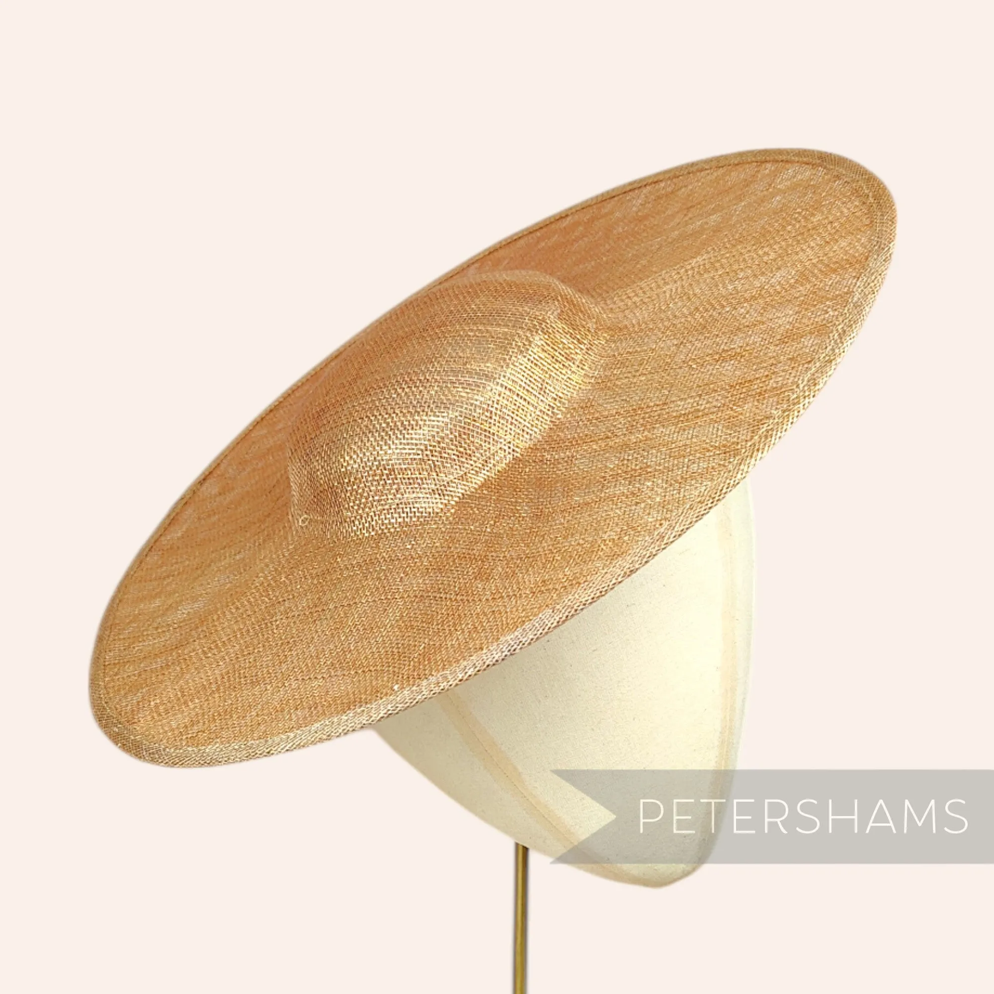 Metallic Lurex Sinamay Cartwheel Fascinator Hat Base