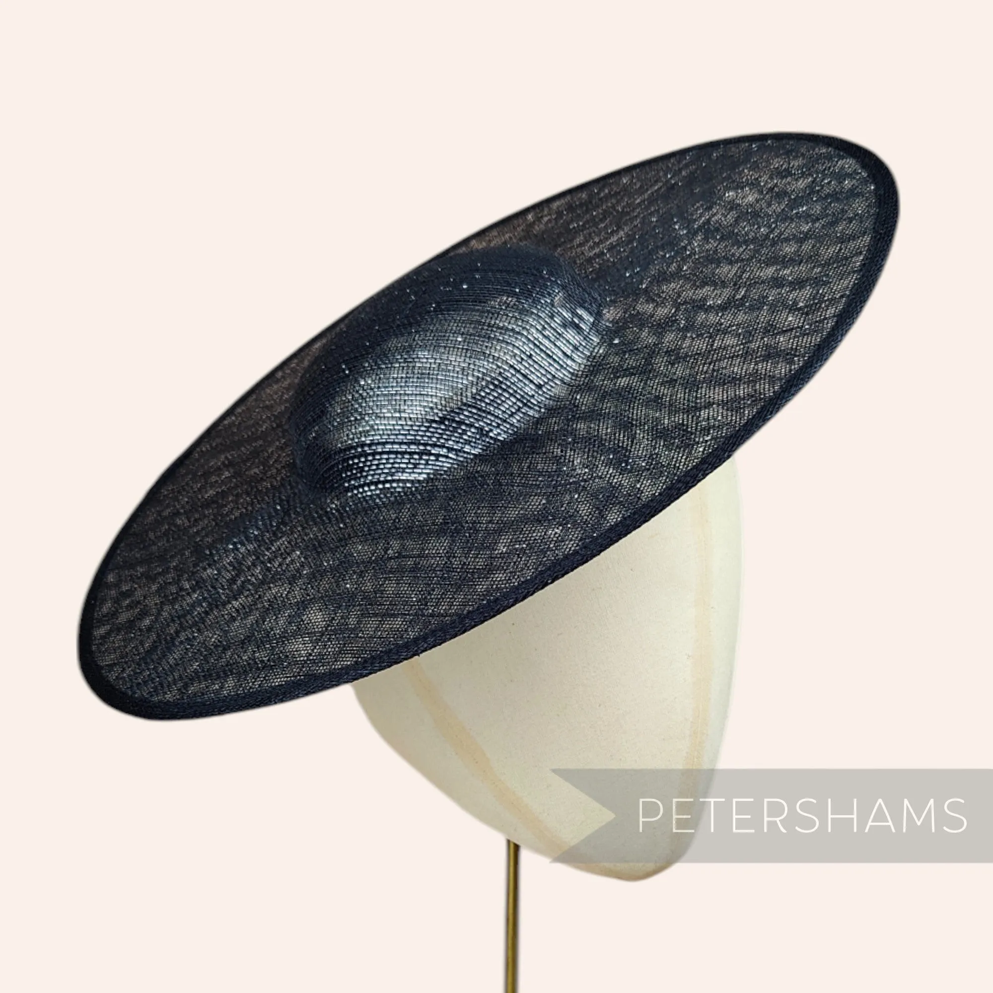 Metallic Lurex Sinamay Cartwheel Fascinator Hat Base