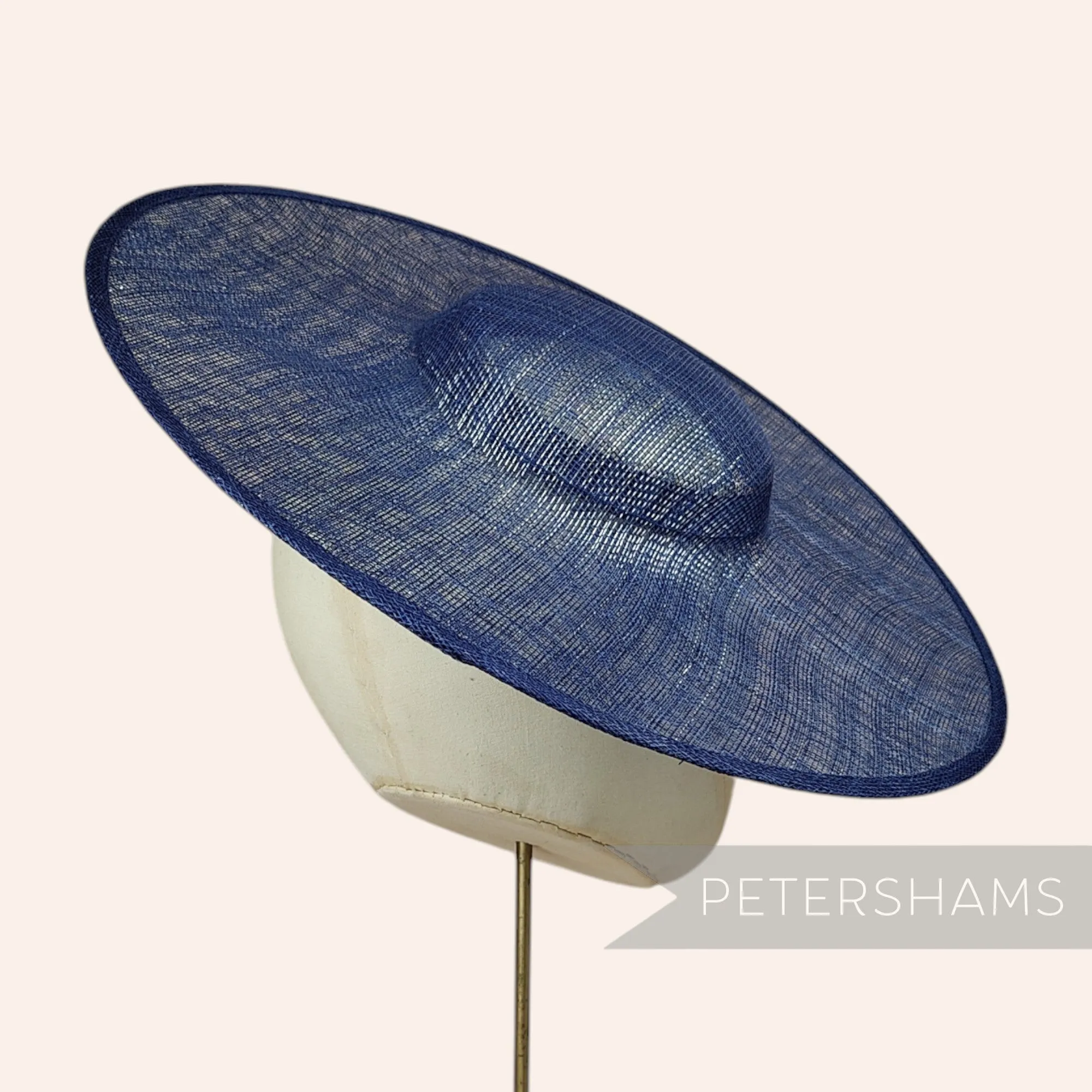Metallic Lurex Sinamay Cartwheel Fascinator Hat Base