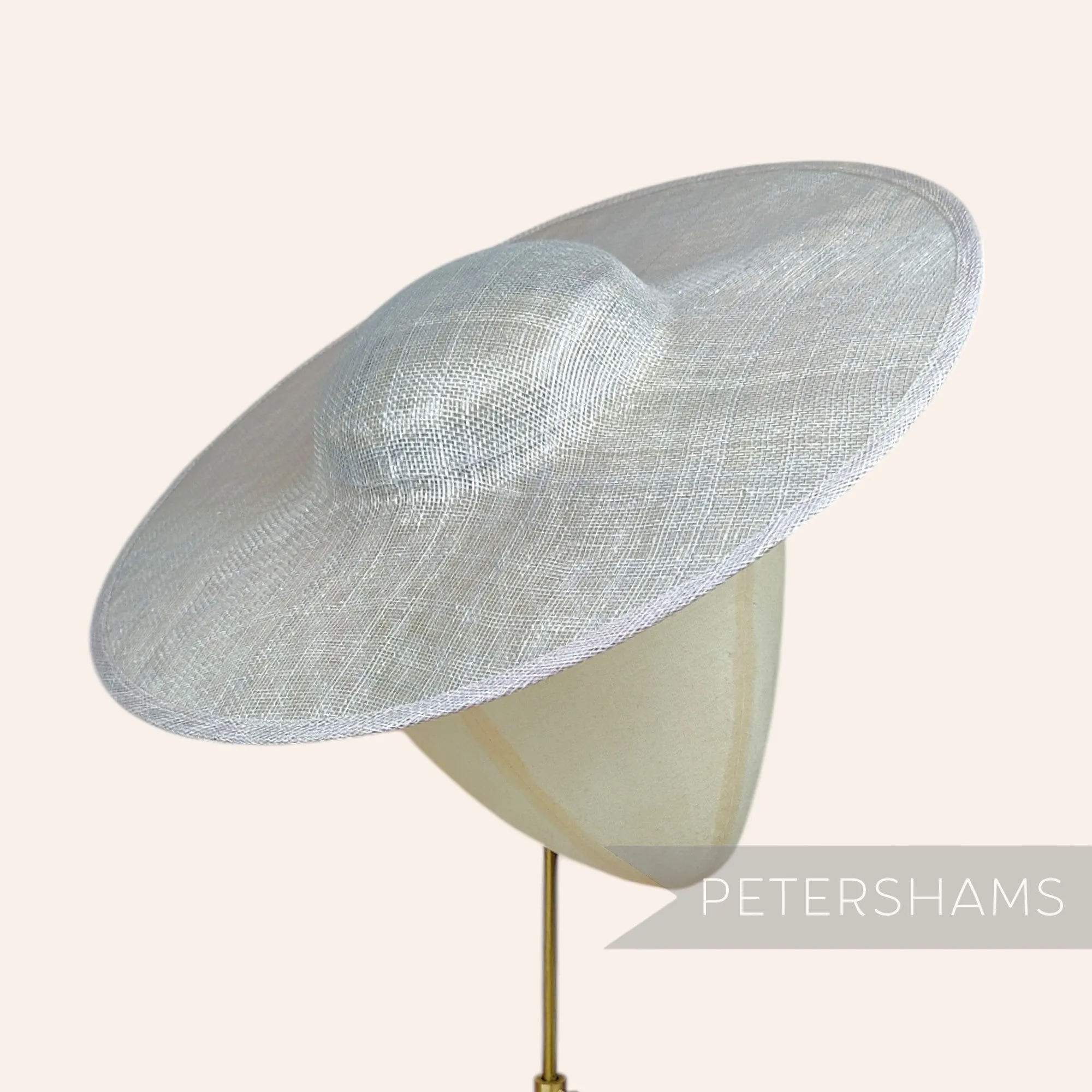Metallic Lurex Sinamay Cartwheel Fascinator Hat Base