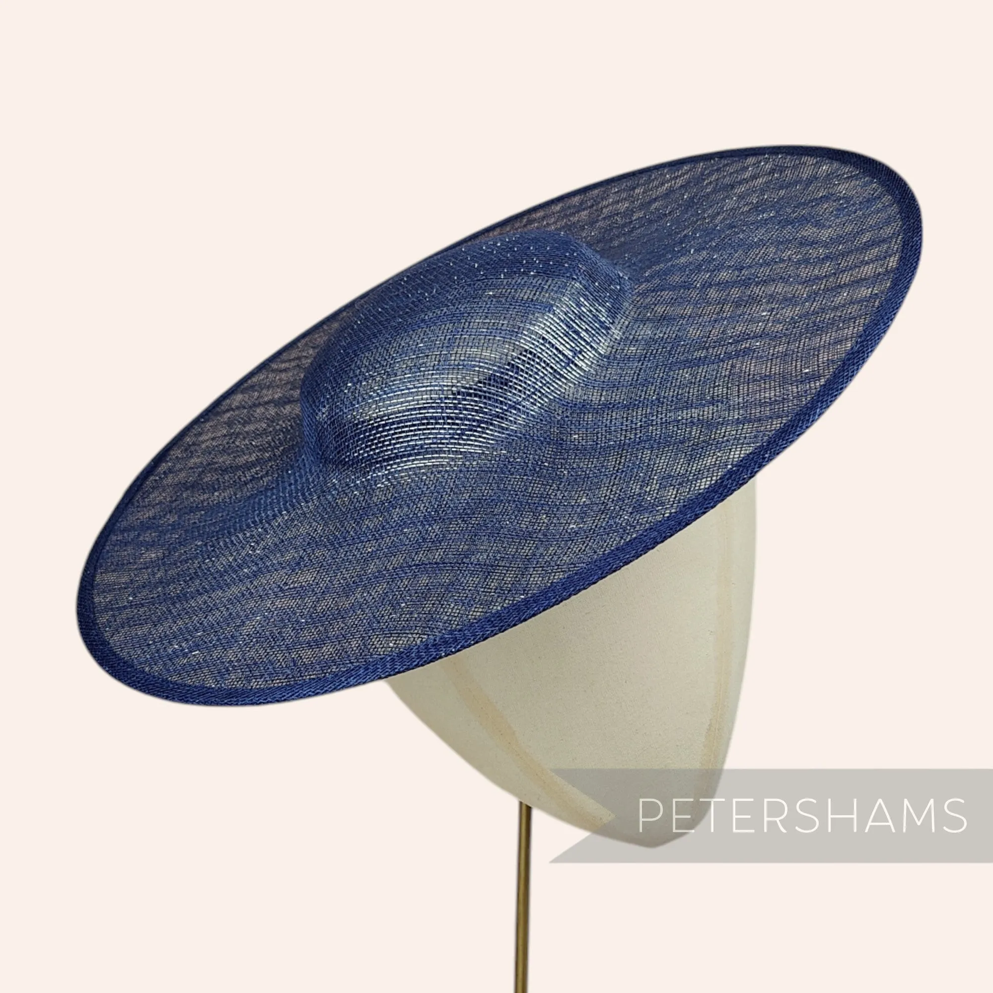 Metallic Lurex Sinamay Cartwheel Fascinator Hat Base