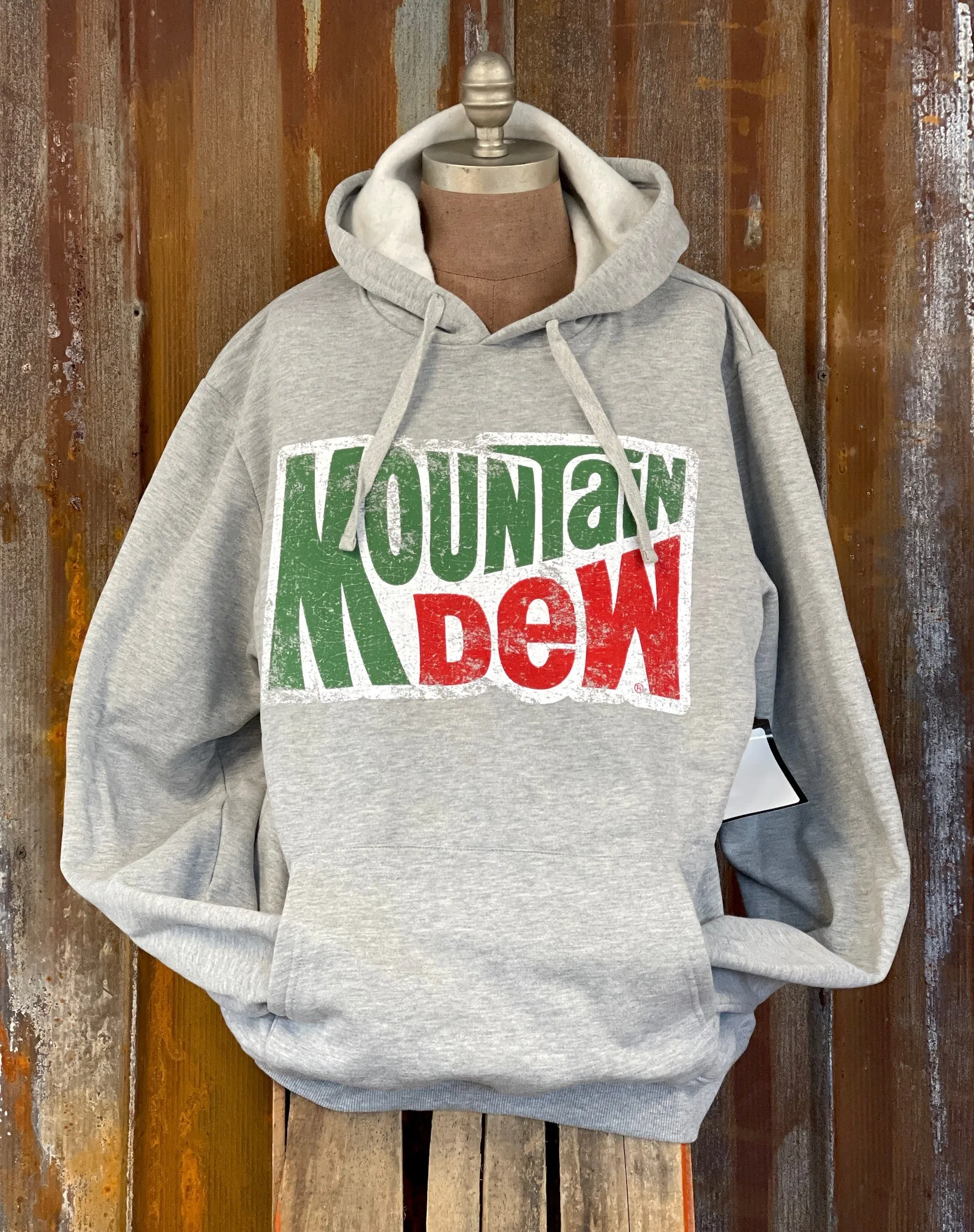 Mountain Dew Hoodie- Heather Grey
