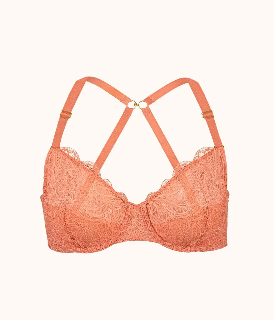 The Unlined Lace Bra: Terracotta