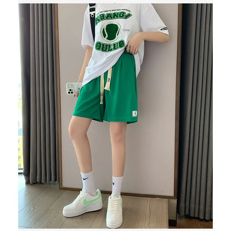 Versatile Wide-Leg Loose Fit Sports Worn Outside Shorts