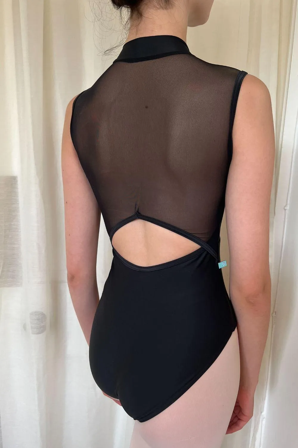Women's Tuscany Half Zip Leotard - Black